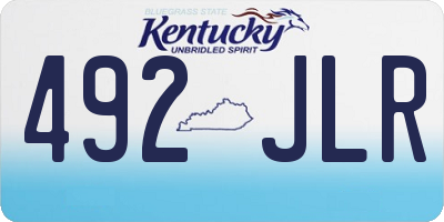 KY license plate 492JLR