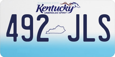 KY license plate 492JLS