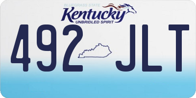 KY license plate 492JLT