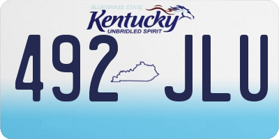 KY license plate 492JLU