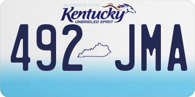 KY license plate 492JMA