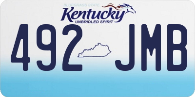 KY license plate 492JMB