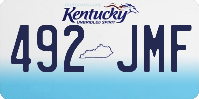 KY license plate 492JMF