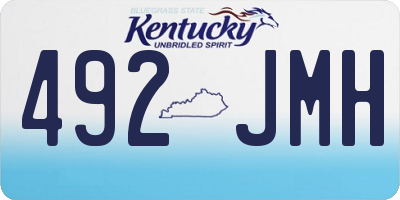 KY license plate 492JMH
