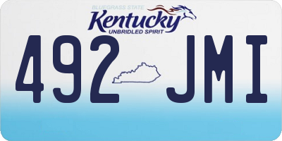 KY license plate 492JMI
