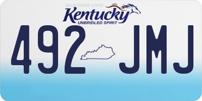 KY license plate 492JMJ