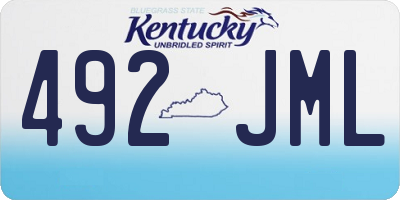 KY license plate 492JML