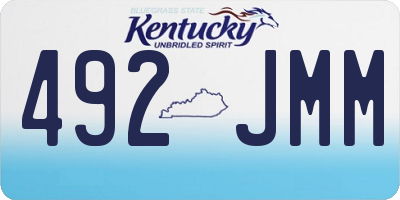 KY license plate 492JMM