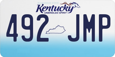 KY license plate 492JMP
