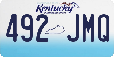 KY license plate 492JMQ