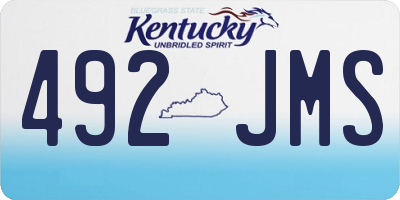 KY license plate 492JMS