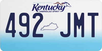 KY license plate 492JMT