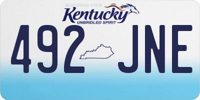 KY license plate 492JNE