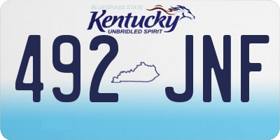 KY license plate 492JNF