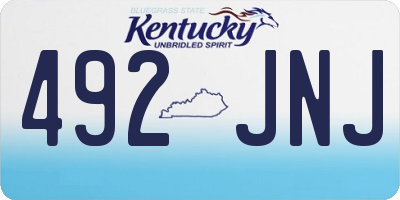 KY license plate 492JNJ