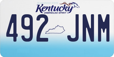 KY license plate 492JNM