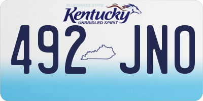 KY license plate 492JNO