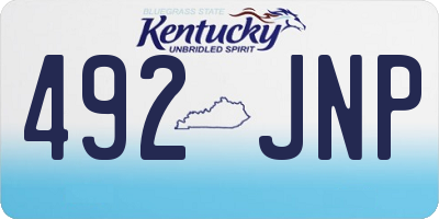 KY license plate 492JNP