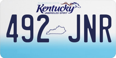 KY license plate 492JNR