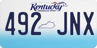 KY license plate 492JNX