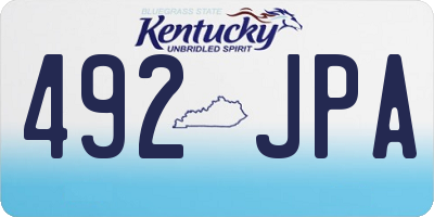 KY license plate 492JPA