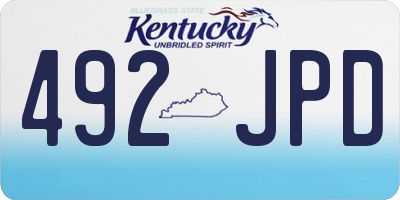 KY license plate 492JPD