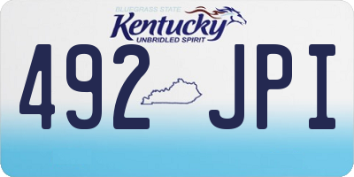 KY license plate 492JPI