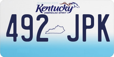 KY license plate 492JPK