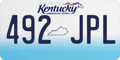 KY license plate 492JPL