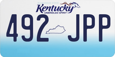 KY license plate 492JPP