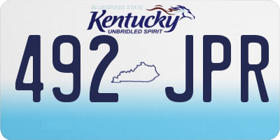 KY license plate 492JPR