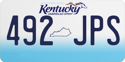 KY license plate 492JPS