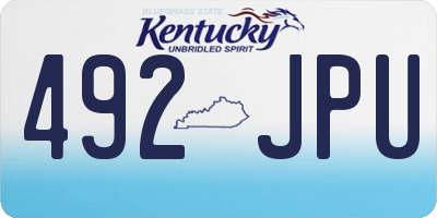 KY license plate 492JPU