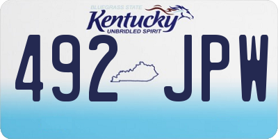 KY license plate 492JPW