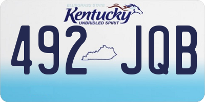 KY license plate 492JQB