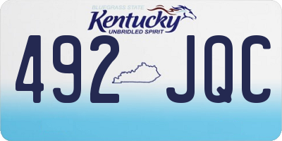 KY license plate 492JQC
