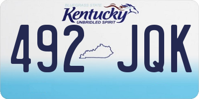 KY license plate 492JQK
