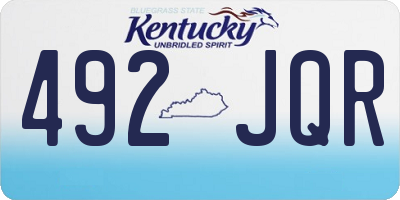 KY license plate 492JQR
