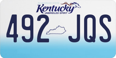 KY license plate 492JQS