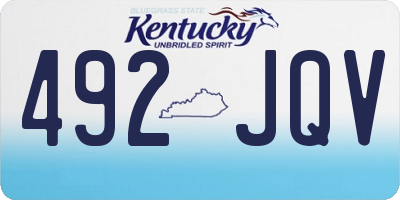 KY license plate 492JQV