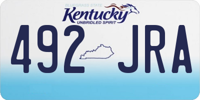 KY license plate 492JRA