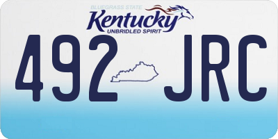 KY license plate 492JRC