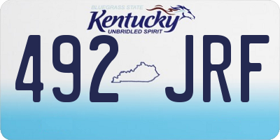 KY license plate 492JRF