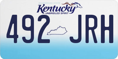 KY license plate 492JRH