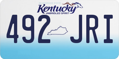 KY license plate 492JRI