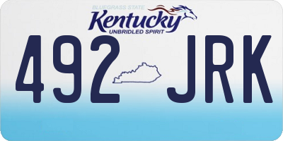 KY license plate 492JRK