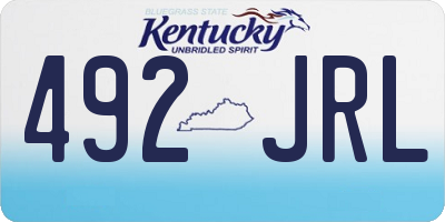 KY license plate 492JRL