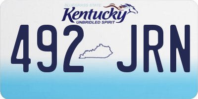 KY license plate 492JRN