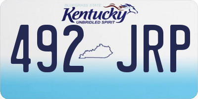 KY license plate 492JRP
