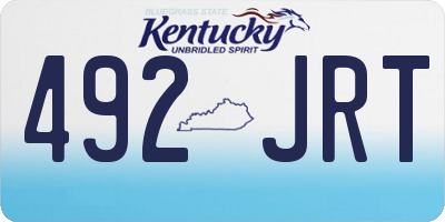 KY license plate 492JRT